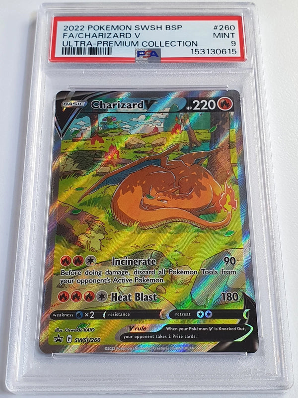 2022 Pokémon Charizard V #SWSH260 SWSH BSP Ultimate Premium Collection - PSA 9