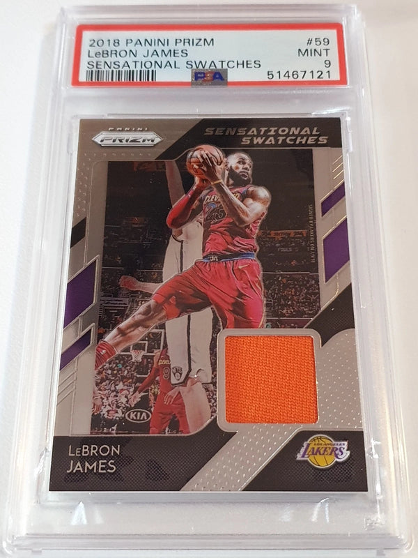 2018 Panini Prizm LeBron James #PATCH Game Worn Jersey - PSA 9 (Low POP)