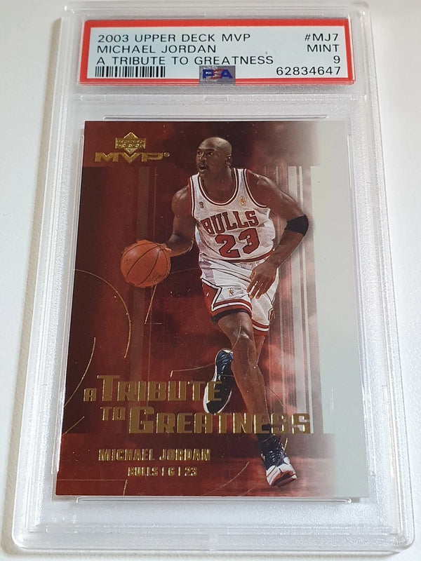 2003 Upper Deck MVP Michael Jordan #MJ7 A Tribute to Greatness - PSA 9 (Low POP)