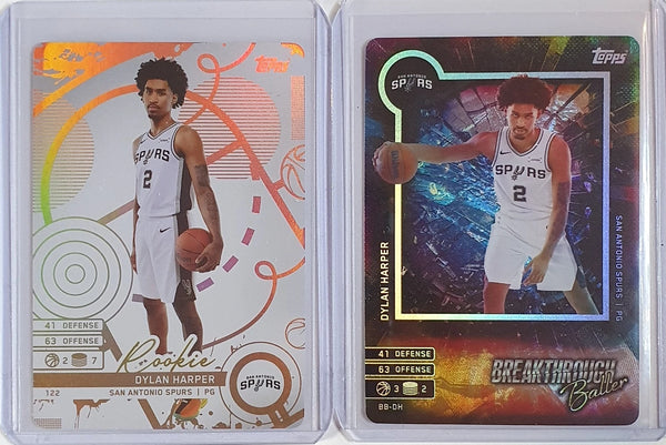 2025 Topps Match Attax Dylan Harper Lot of 2 x Rookie #122 #BB-DH - Rare