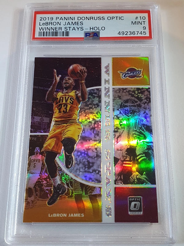2019 Panini Donruss Optic LeBron James #10 HOLO Winners Stay - PSA 9 (Low POP)