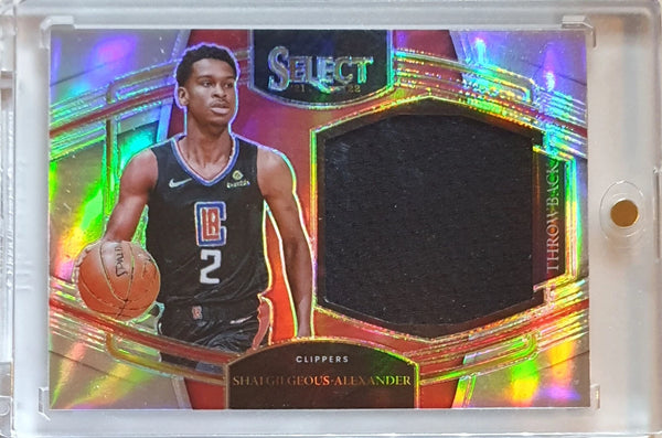 2021 Select Shai Gilgeous-Alexander #PATCH SILVER Holo Game Worn Jumbo Jersey