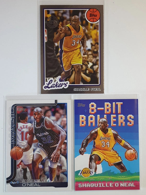 Lot of 3 x 2025 Topps Flagship Shaquille O'Neal Insert - Ready to Grade