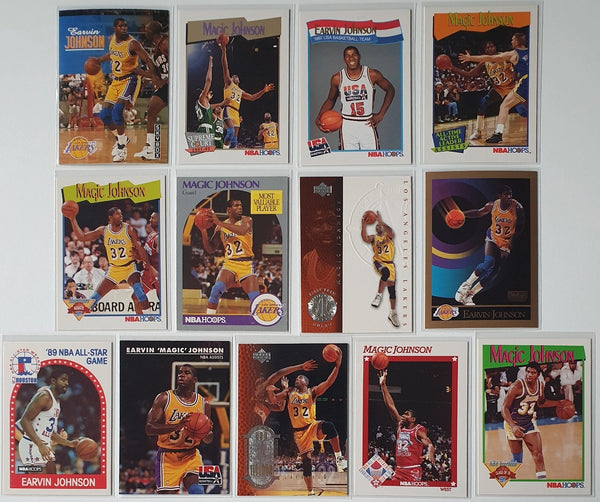 Magic Johnson Lot of 13 x Magic Johnson Collection Cards - Good Condition
