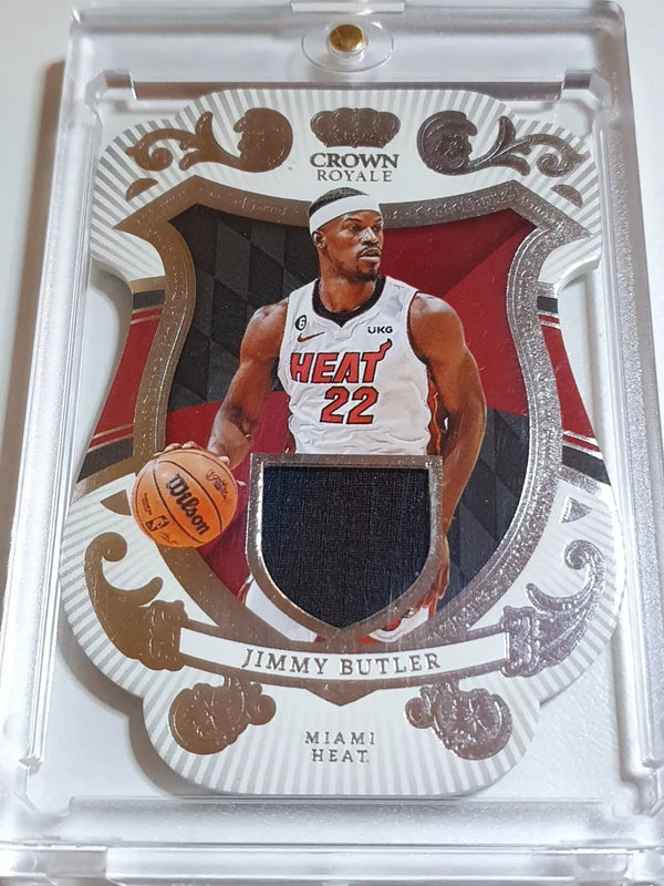 2023 Panini Crown Royale Jimmy Butler #PATCH Game Worn Jersey Die-Cut - Rare