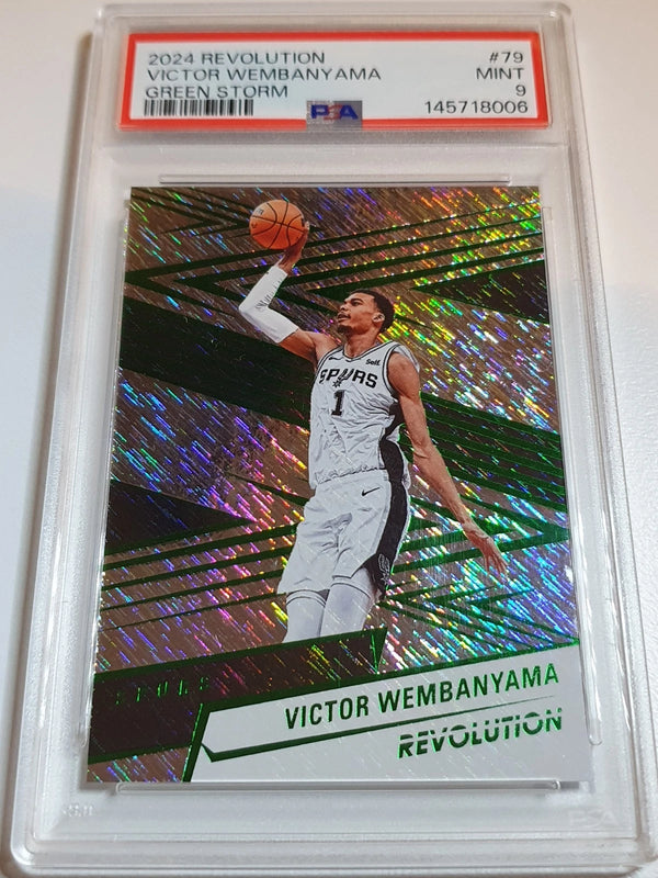 2024 Revolution Victor Wembanyama #79 GREEN STORM /149 Holo - PSA 9 (POP 1)