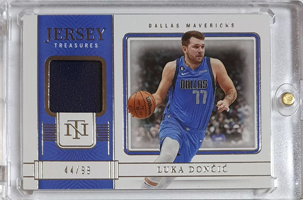 2022 Panini National Treasures Luka Doncic #PATCH /99 Game Worn Jersey - Rare