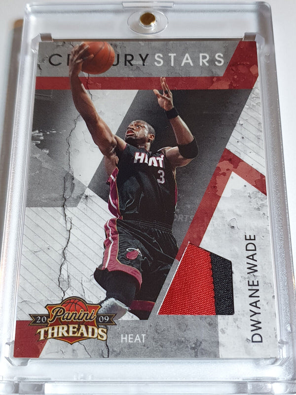 2009 Panini Threads Dwyane Wade #PATCH PRIME /25 Game Worn Jersey - Rare