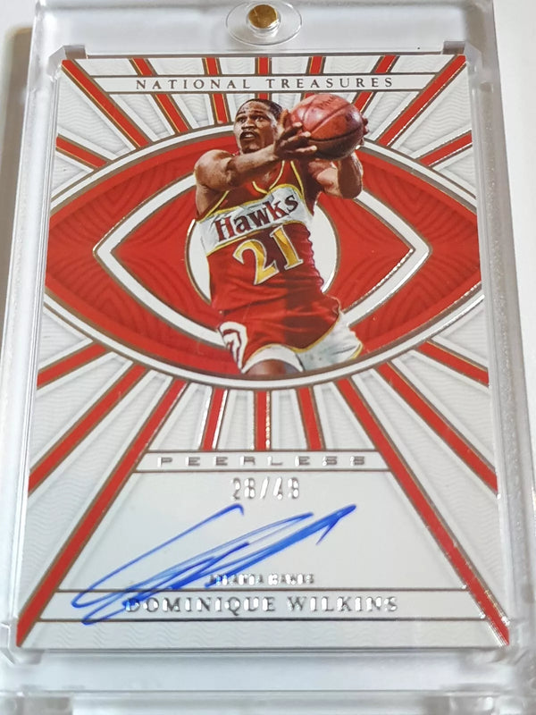 2022 National Treasures Dominique Wilkins AUTO /49 Peerless Signatures - Rare