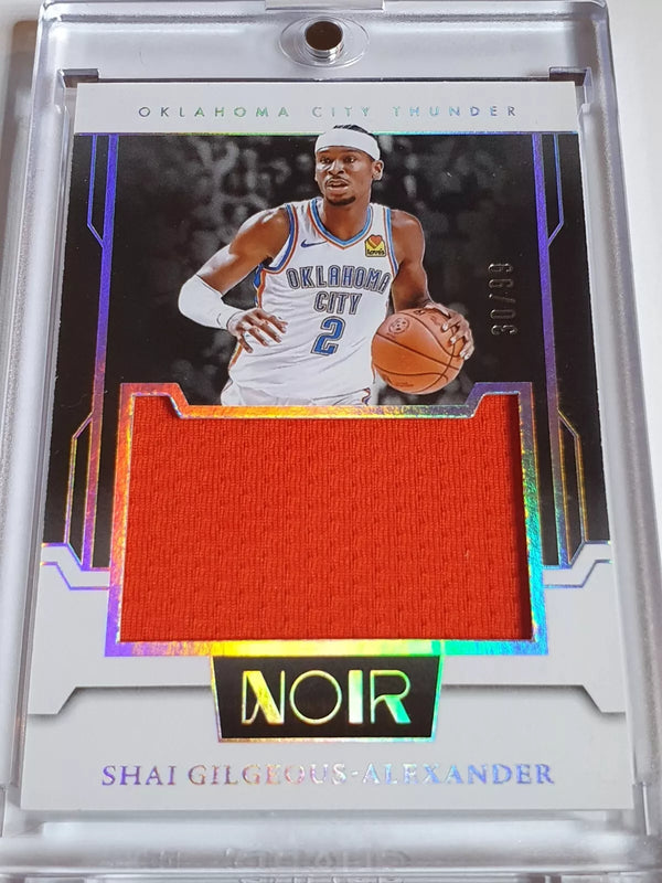 2023 Panini Noir Shai Gilgeous-Alexander #PATCH /99 Game Worn Jumbo Jersey