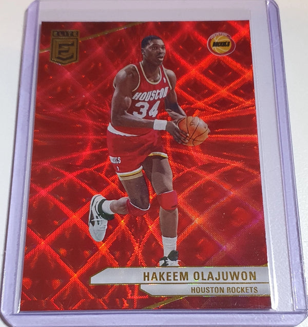 2023 Panini Donruss Elite Hakeem Olajuwon #97 RED INFINITE Holo - Ready to Grade