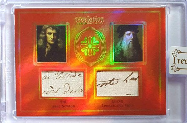 2025 Eternal Isaac Newton Leonardo da Vinci #RELICS RED /25 Dual Relics - Sealed