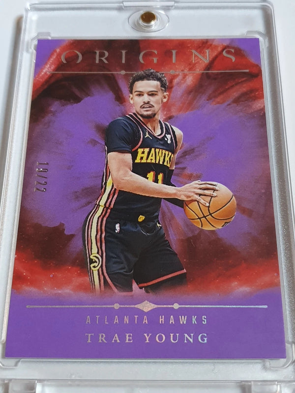 2024 Panini Origins Trae Young #36 FOTL PURPLE /22 Edition - Ready to Grade