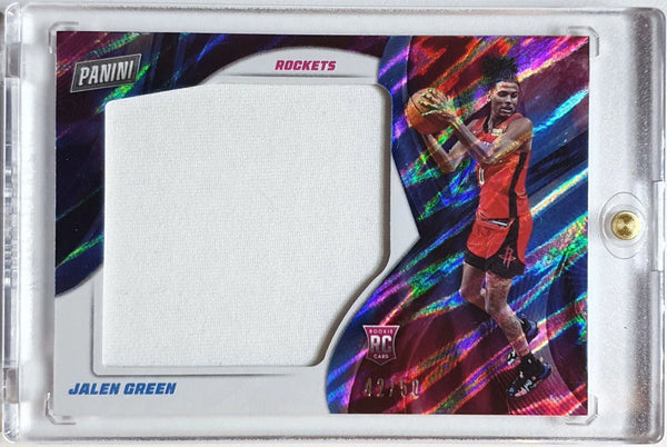 2021 Panini Jalen Green Rookie #PATCH MOON LAVA /50 Prizm Jumbo Jersey - Rare