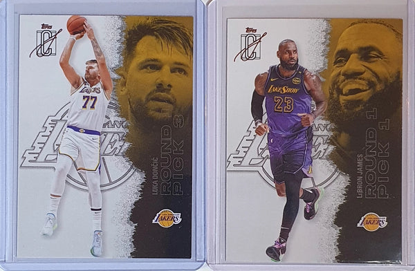 Lot 2 x 2025 Topps Signature Class LeBron James #51 Luka Doncic #83