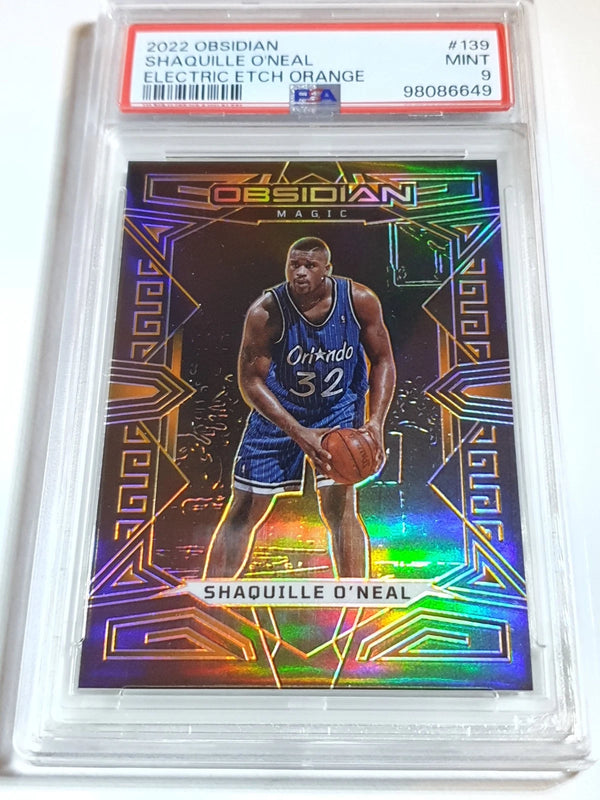 2022 Obsidian Shaquille O'Neal #139 ELECTRIC ETCH ORANGE /50 - PSA 9 (POP 2)