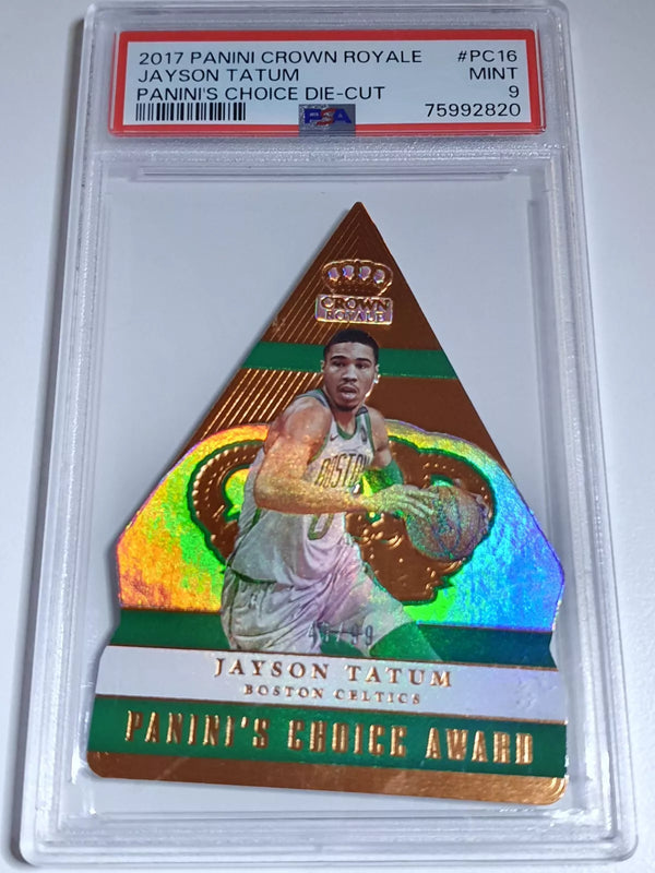 2017 Crown Royale Jayson Tatum Rookie #PC16 /99 Die-Cut RC - PSA 9 (POP 5)