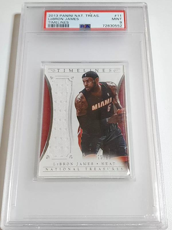 2013 National Treasures LeBron James #PATCH /99 Game Jersey - PSA 9 (POP 2)