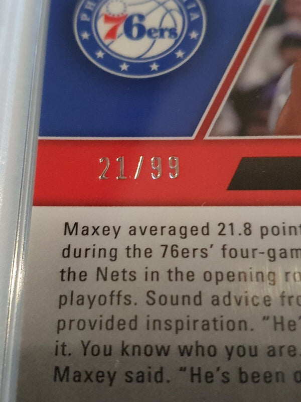 2022 Mosaic Tyrese Maxey #23 PURPLE MOSAIC /99 Stare Master- PSA 9 (POP 1)