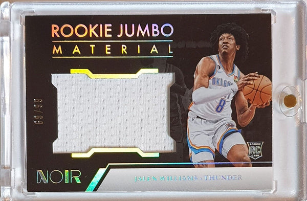 2022 Panini Noir Jalen Williams Rookie #PATCH /99 Rookie Jumbo Materials - Rare