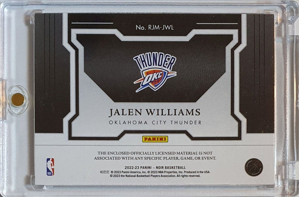 2022 Panini Noir Jalen Williams Rookie #PATCH /99 Rookie Jumbo Materials - Rare