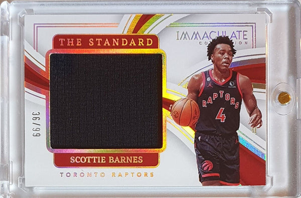 2022 Panini Immaculate Scottie Barnes #PATCH /99 Game Worn Jumbo Jersey - Rare