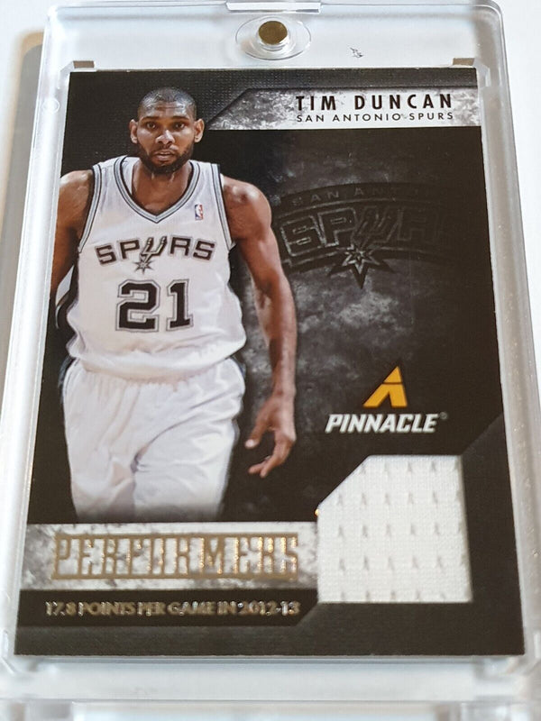 2013 Panini Pinnacle Tim Duncan #PATCH Game Worn Jersey - Ready to Grade
