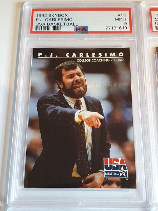 1992 Skybox USA Coaches Daly Carlesimo Wilkens Krzyzewski - PSA 9 (All)