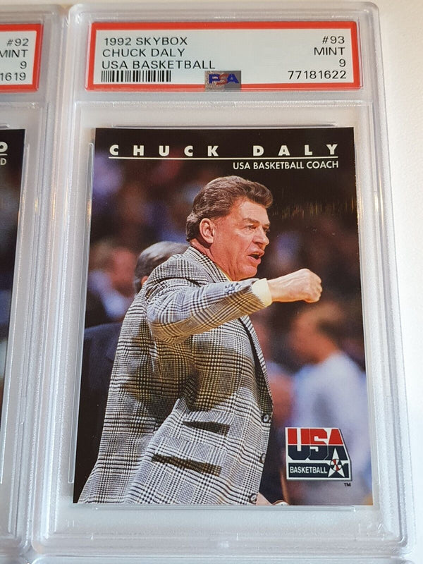 1992 Skybox USA Coaches Daly Carlesimo Wilkens Krzyzewski - PSA 9 (All)