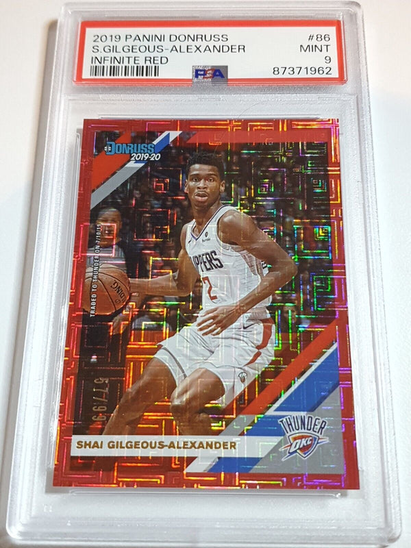 2019 Donruss Shai Gilgeous-Alexander #86 INFINITE RED /99 Holo- PSA 9 (POP 3)