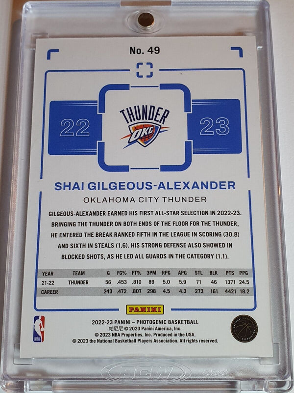 2022 Panini Photogenic Shai Gilgeous-Alexander #49 MAZE /25 Holo - Rare