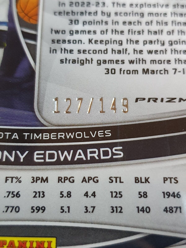 2022 Panini Spectra Anthony Edwards #81 CELESTIAL /149 Holo - Ready to Grade