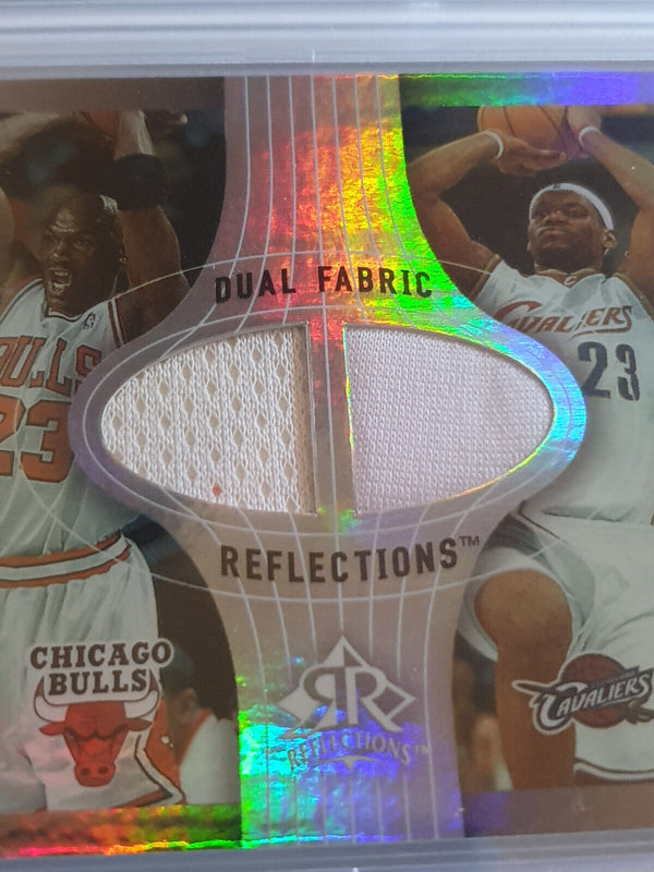 2006 Reflections Michael Jordan LeBron James #PATCH Dual Jerseys - PSA 9 (POP 3)