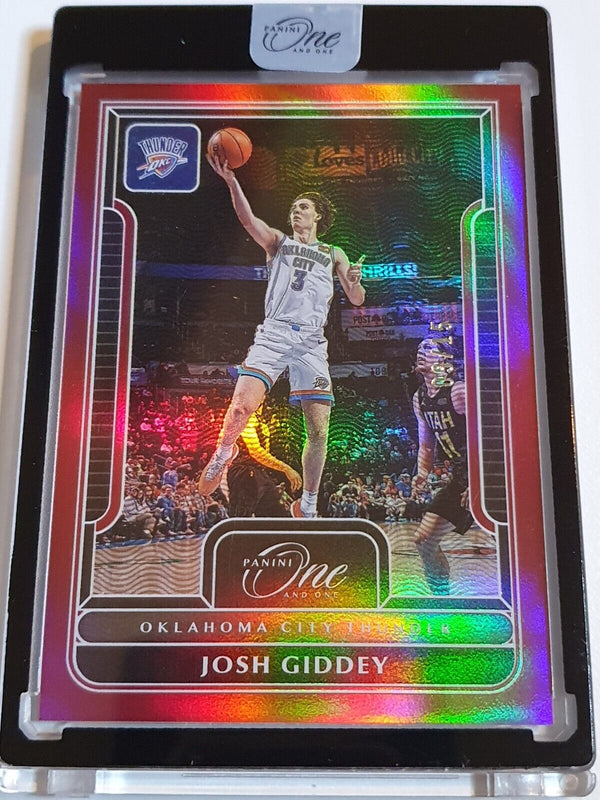 2022 One and One Josh Giddey #74 RED /15 Holo SP - Panini Sealed