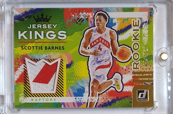 2021 Donruss Scottie Barnes Rookie GOLD /25 PRIME PATCH Jersey Kings - Rare Gem