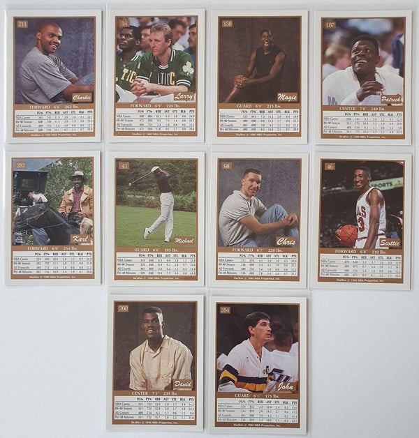 1990 Skybox Michael Jordan & USA Dream Team Players (10 Card Lot) - Mint
