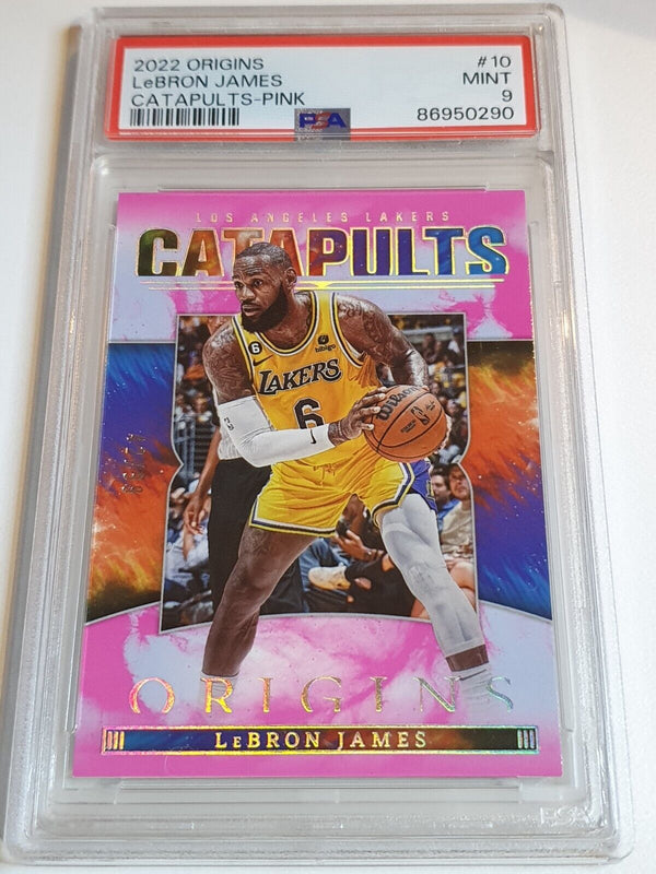 2022 Panini Origins LeBron James #10 PINK /99 Catapults - PSA 9 (POP 2)