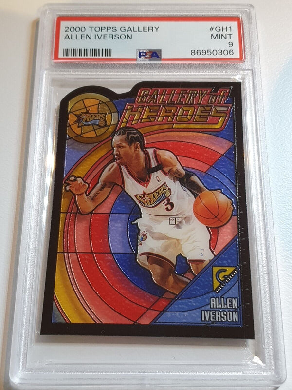 2000 Topps Gallery Allen Iverson #GH1 Die-Cut Gallery of Heroes PSA 9 (LOW POP)