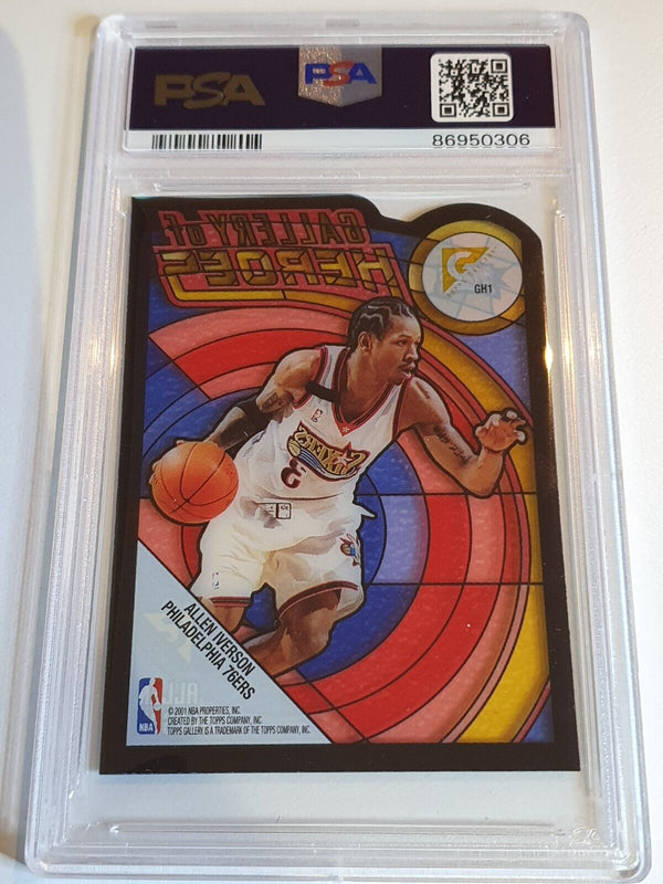 2000 Topps Gallery Allen Iverson #GH1 Die-Cut Gallery of Heroes PSA 9 (LOW POP)