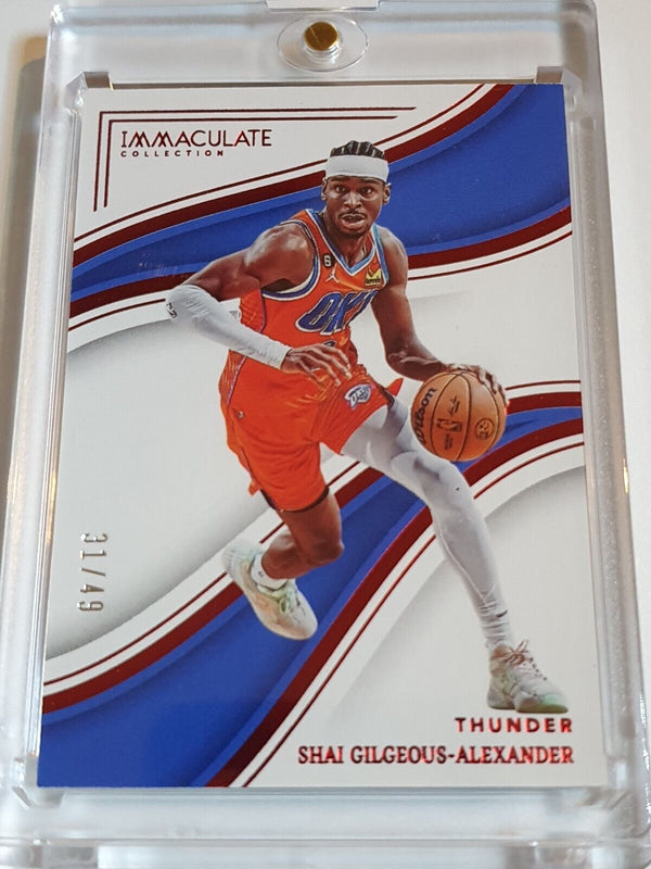 2022 Immaculate Shai Gilgeous-Alexander #69 RED /49 Edition - Ready to Grade