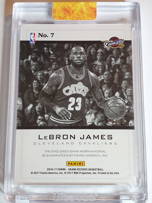 2016 Grand Reserve LeBron James #PATCH GRANITE /25 Game Worn 2 Color Jersey