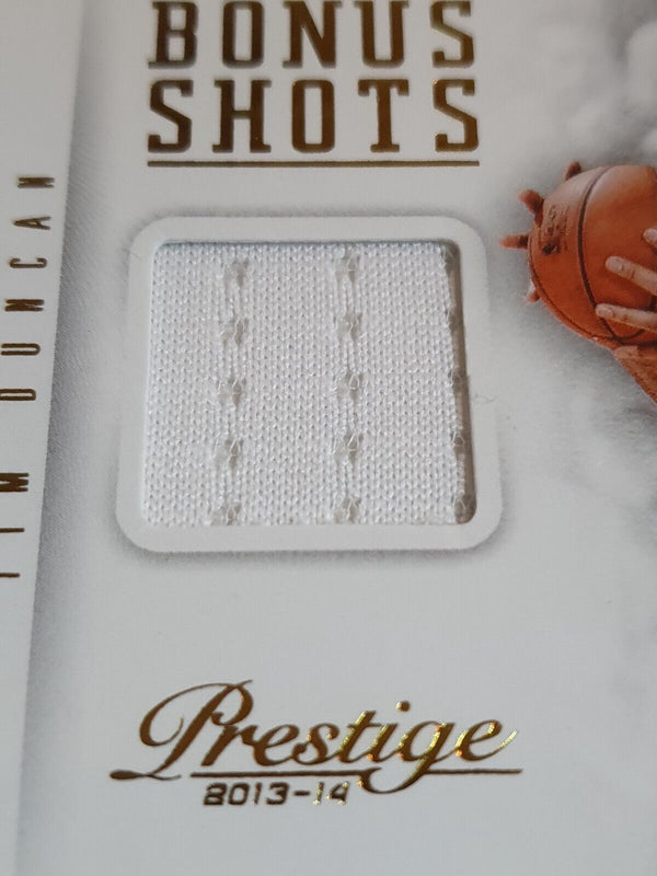 2013 Panini Prestige Tim Duncan #PATCH Game Worn Jersey - Ready to Grade