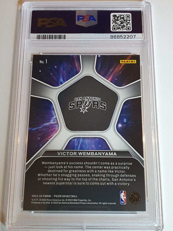 2023 Panini Prizm Victor Wembanyama Rookie #1 Deep Space RC - PSA 9 (Low POP)