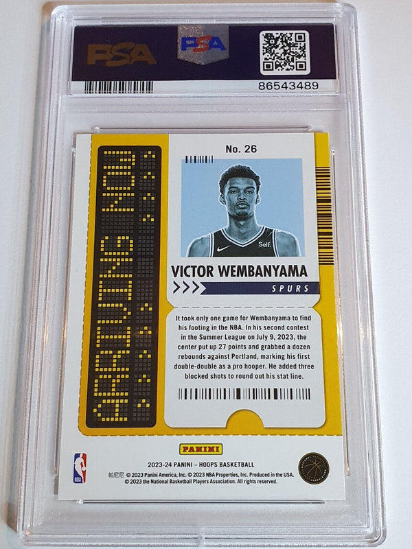 2023 NBA Hoops Victor Wembanyama Rookie #26 WINTER HOLO RC - PSA 9 (POP 8)