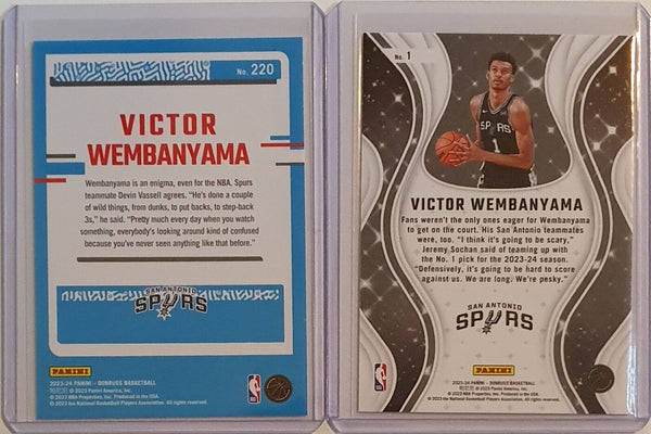 2023 Panini Donruss Victor Wembanyama LOT of 2 Rookie Cards #220 #1 - Rare