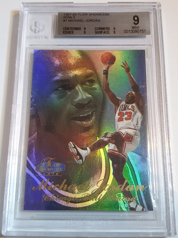 1997 Flair Showcase Michael Jordan #1 ROW 3 - BGS 9 (LOW POP)