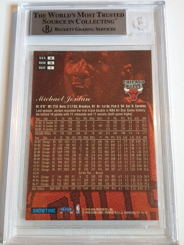 1997 Flair Showcase Michael Jordan #1 ROW 3 - BGS 9 (LOW POP)