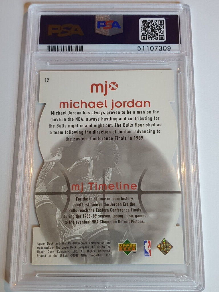 1998 MJx Timepieces Michael Jordan #12 BRONZE /230 Die-Cut - PSA 9 