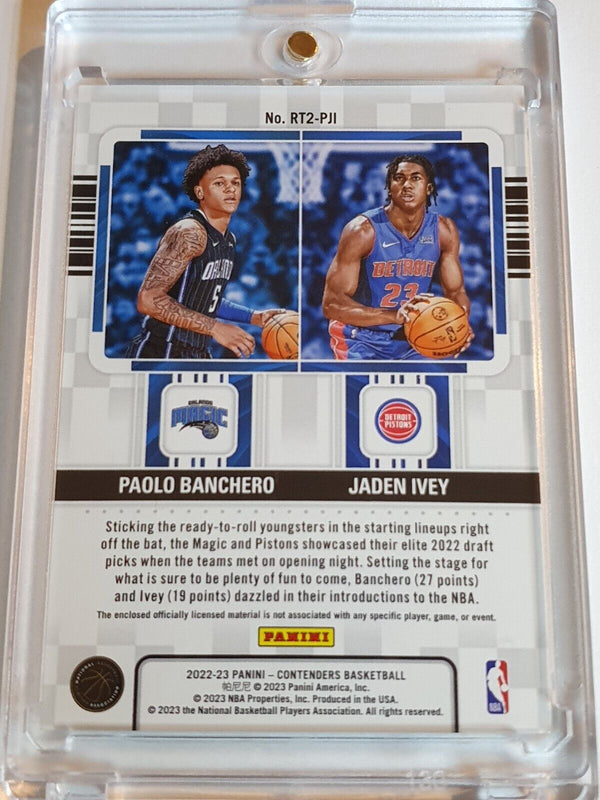 2022 Contenders Paolo Banchero Jaden Ivey Rookie #PATCH DUAL Rookie Ticket RC