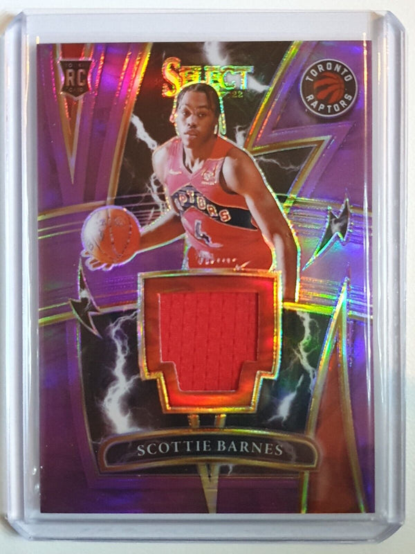 2021 Select Scottie Barnes Rookie #PATCH /99 PURPLE Holo Sparks Jersey - Rare